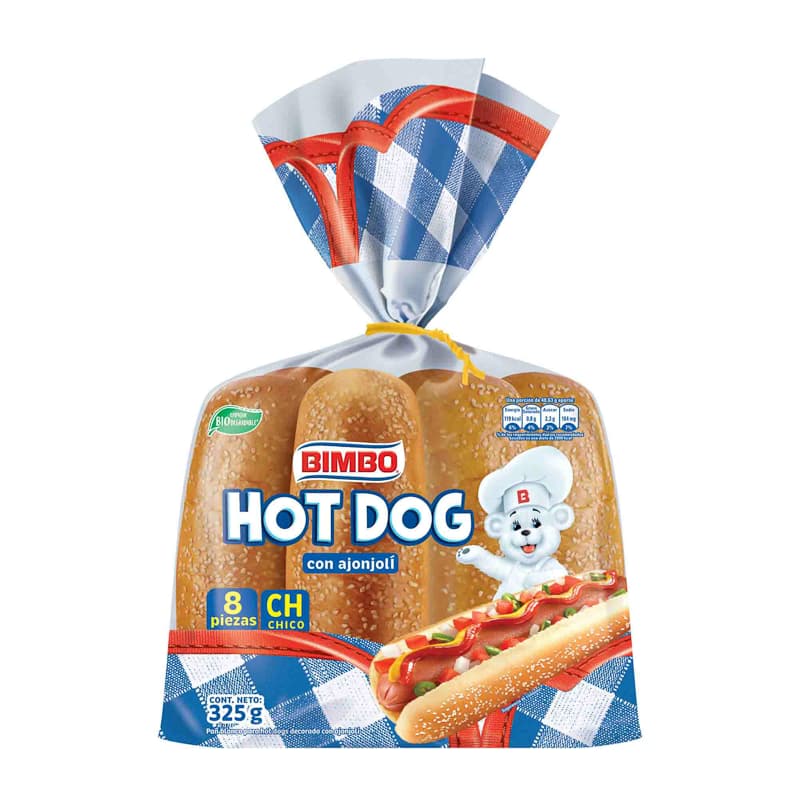 Pan Hot Dog Bimbo 325g